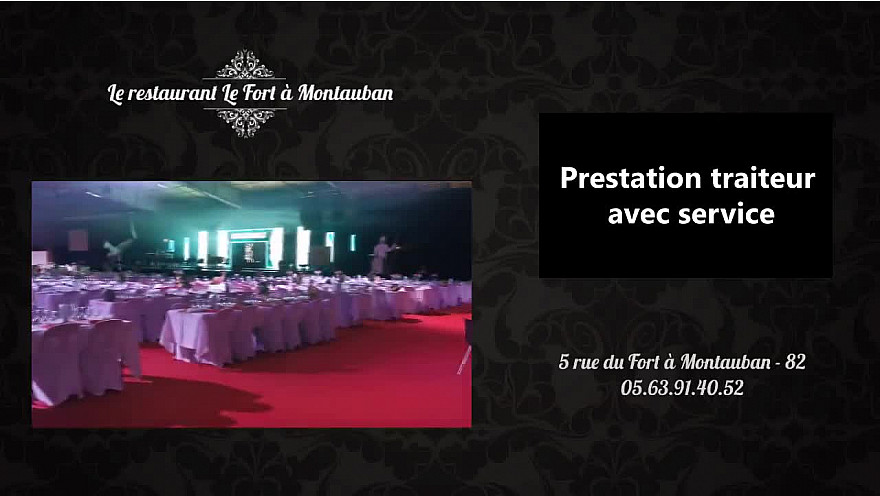 Le Fort by LA PYRAMIDE des saveurs - côté traiteur - 1800 repas servis - 800 personnes servies en buffet et 1000 en repas assis à table.