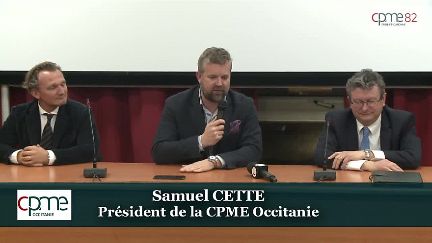 Samuel CETTE Président de la CPME Occitanie était présent à l'Assemblée Générale de la CPME 82 du 27 février 2020 @CPMEnationale @CPME82 @samcette
